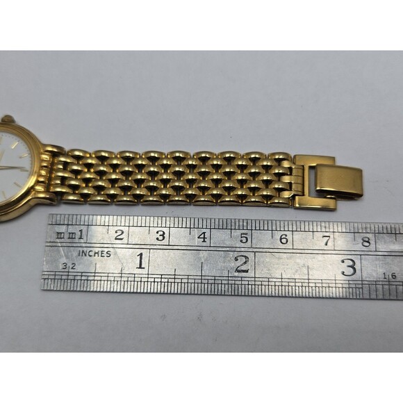 Vintage Pulsar by Seiko Womens Gold Tone Bracelet Quartz Dress Watch New Battery